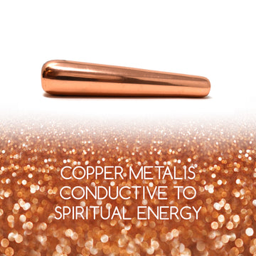 100% Copper Massage Wand Handcrafted 4.25 in Tapered Design Spiritual Healing Tool for Natural Therapy for Relaxation & Circulation