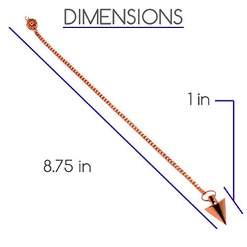 Copper Dowsing Pendulum with Teardrop Point for Body Healing, Reiki Balancing Chakras, Aura Cleansing, Water Divining, Ghost Hunting, Meditation Chi