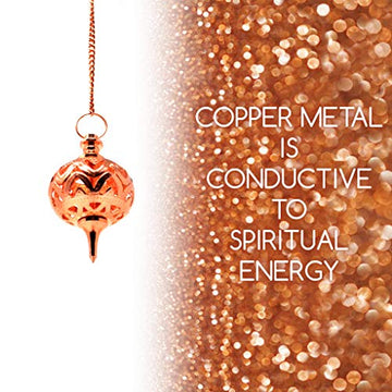 Copper Dowsing Pendulum with Lantern Shape for Body Healing, Reiki Balancing Chakras, Aura Cleansing, Water Divining, Ghost Hunting, Meditation Chi