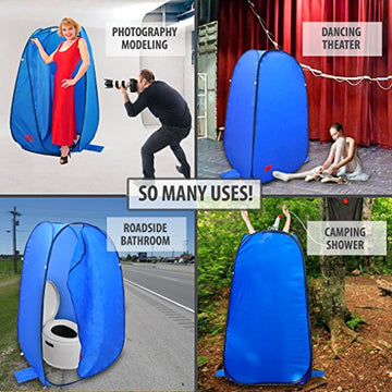 Pop Up Room in a Bag Instant Portable Changing Room with Dura-light Steel Frame and Weather-Resistant Material for Pools, Spas, Hot Tubs, Lakes, Beach
