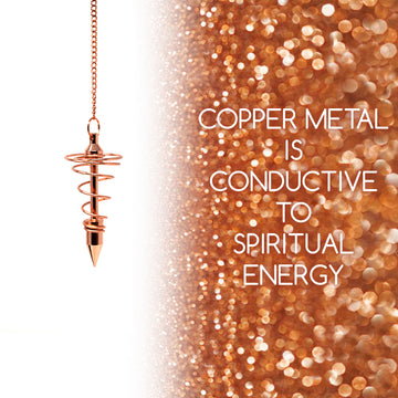 Copper Coil Dowsing Pendulum with Amplifying Design for Body Healing, Reiki Balancing Chakras, Aura Cleansing, Water Divining, Ghost Hunting