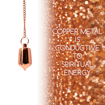 Copper Dowsing Pendulum with 1oz Heavy Weight for Body Healing, Reiki Balancing Chakras, Aura Cleansing, Water Divining, Ghost Hunting